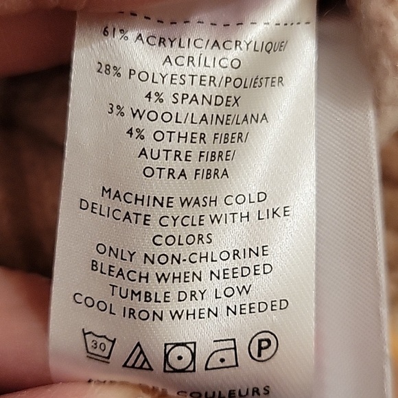 LOFT Striped Ombre Cowl Neck Oversized Dolman Sweater Size L - Picture 6 of 6